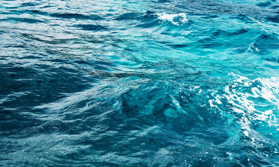 Blurred sea and wave background