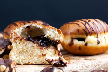 Berlin donuts with chocolate filling