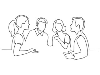 Group of people discuss ideas - 502231579