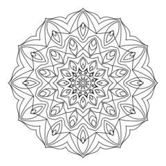 abstract flower mandala art vector design element