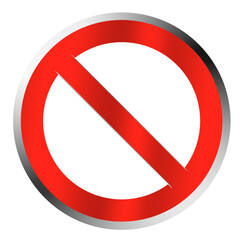 Prohibited 3D Signs. No Symbol Sign Clip Art