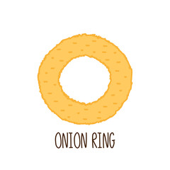 Fried onion rings tasty snacks. onion ring vector. Fried onion rings on white background.