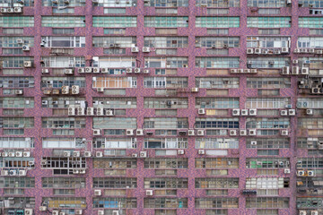 Exterior of the old building facade