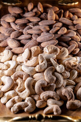 close up of a pile of nuts