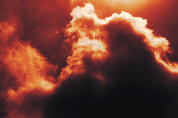 The red sky background looked like smoke and fire. bomb Violent.