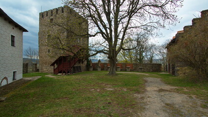 Architecture of the castle Klenova at Janovice nad Uhlavou,Klatovy district,West Bohemia,Czech Republic,Europe,Central Europe
