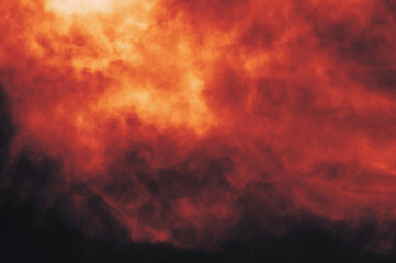 The red sky background looked like smoke and fire. bomb Violent.