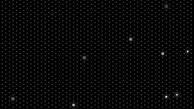 Animated black abstract point background. Backdrop with animation of dots. Vector illustration.