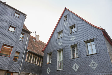 Fototapeta na wymiar Old houses Furth, Germany. Architecture and landmark of Germany with facрwerk houses