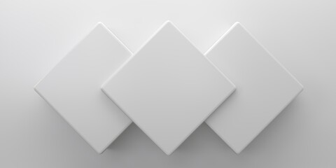 abstract cube geometric on white background. 3d rendering