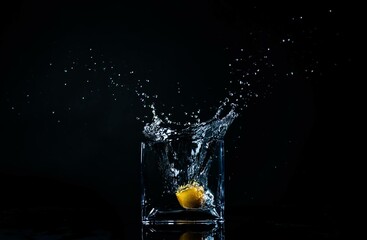 Kiwi in water splash