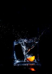 Orange in water