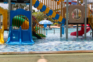 Water slides at the public water park