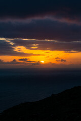 Fototapeta na wymiar Sunset on the Dingli Cliffs in Malta
