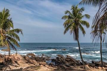 Fototapeta na wymiar South Coast of Sri Lanka Island