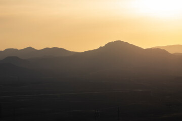 Sunset in the mountains. Nice soft light