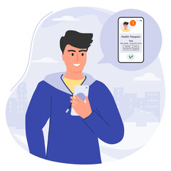 Covid People Health Vaccination proof QR code