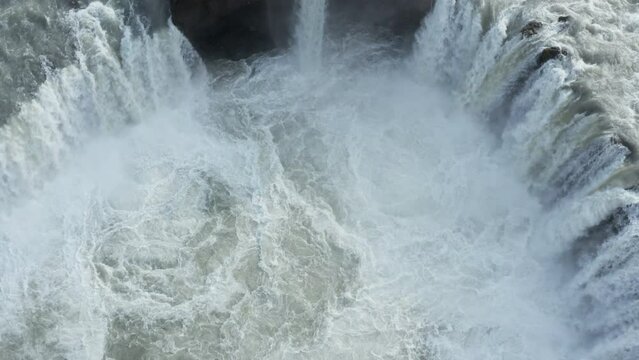 Water masses at Godafoss waterfall, Nordurland, Iceland