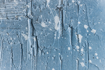 Abstract background and texture of cracked painted wall. Cracked concrete vintage blue wall background, old wall