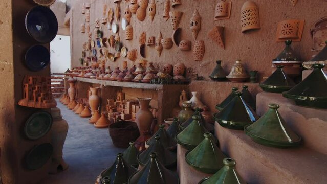 Morocco tradition shop in the village. 