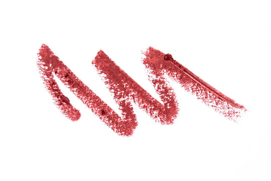 Lip liner stroke on white background- Image