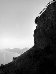 Dramatic landscapes and cliffs in Amalfi Coast, Italy