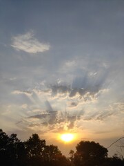 sunset in the clouds