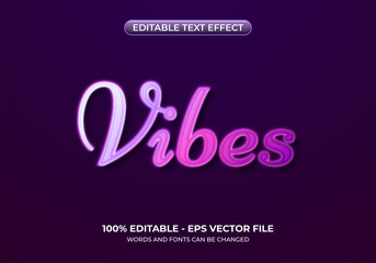 Vibes text effect. The beautiful gradient font effect