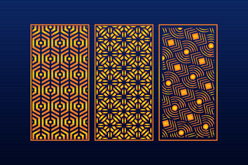 Decorative Abstract Geometric islamic Background Elegant Ornaments Card invitation Cnc Cut