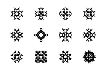 Set of Twelve Medieval Looking Ornaments