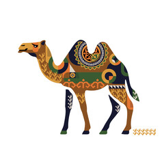 Camel decorative stylization sign silhouette clipart. Vector illustration