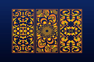 Decorative Abstract Geometric islamic Background Elegant Ornaments Card invitation Cnc Cut