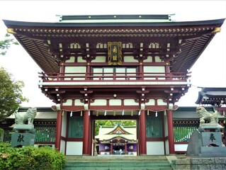 篠崎八幡神社の門
