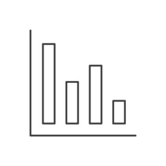 変動しながら下降する棒グラフ - 減少･下落･乱高下のイメージ素材