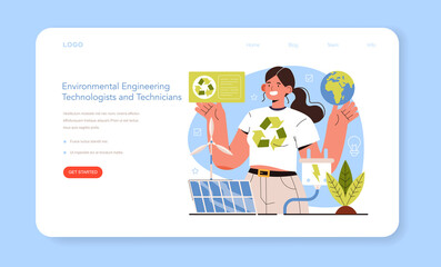 Diverse women in science. Female environmental engineer developing