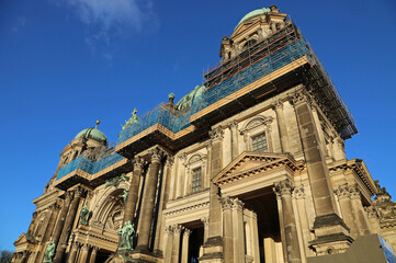 Fototapeta na wymiar Berlin Cathedral renovation - Berlin, Germany