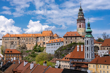 Fototapeta premium View over the old town of Csesky Krumlov, Krumau 