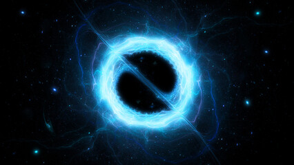 Blue glowing forming of accretion disk