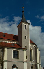 Fototapeta na wymiar Church of the Assumption of the Virgin Mary in Domazlice,Klatovy district,West Bohemia,Czech Republic,Europe,Central Europe 