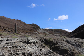 Cornish landscape with sky and clouds