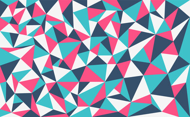 Fototapeta premium seamless triangle pattern polygonal background of pink blue triangles for web design site abstract