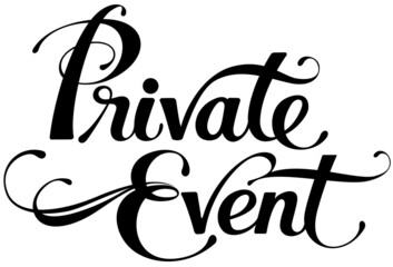 Private Event - custom calligraphy text