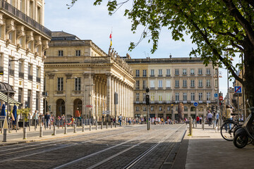 Naklejka premium Opéra National de Bordeaux, autrement appelée Grand-Théâtre (Nouvelle-Aquitaine, France)
