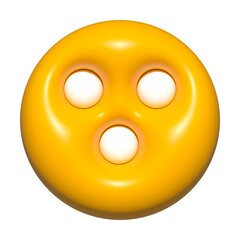 emoji face 3d icon yellow, emoji circle face