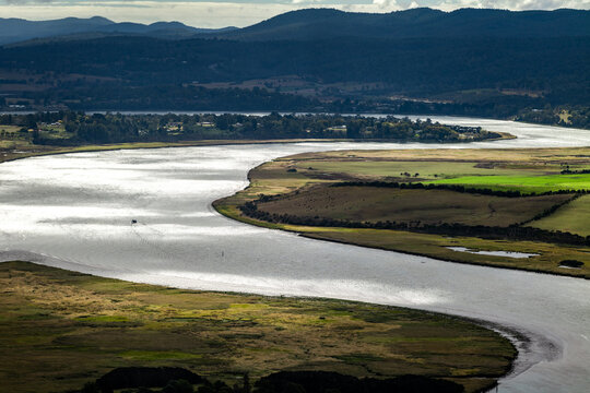 Aerial view of Tamar River