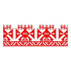 Pixelized pattern Vyshyvanka Traditional Ethnic Ukrainian Seamless Pattern slavic ornament