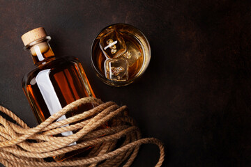 Fototapeta Bottle with rum obraz