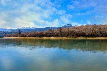 The artificial lake Plastira in the area of Karditsa in Greece