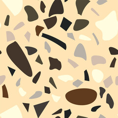 Terrazzo flooring vector seamless pattern. Graphic modern pattern.  Seamless vector background.
