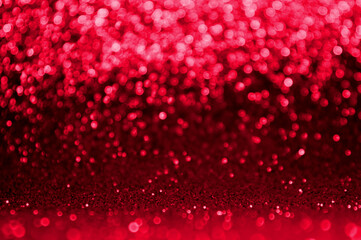 Abstract bokeh red and burgundy color circular background. Christmas light or season greeting...